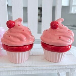 Target Pink cupcakes Trinket Containers Set of 2